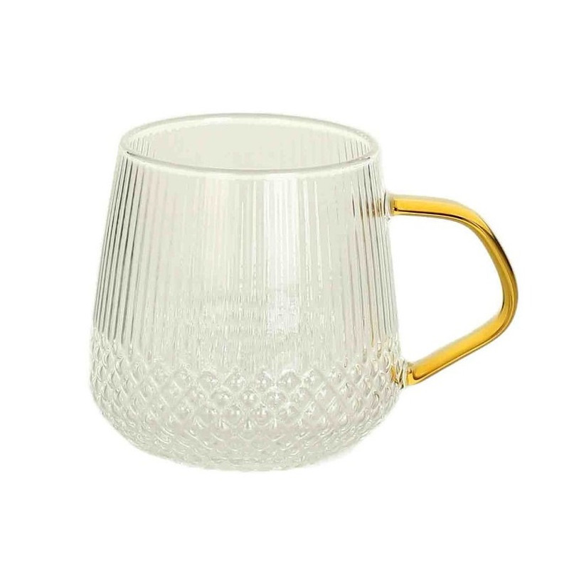 لیوان مدل طرح دار دسته رنگی کد 868