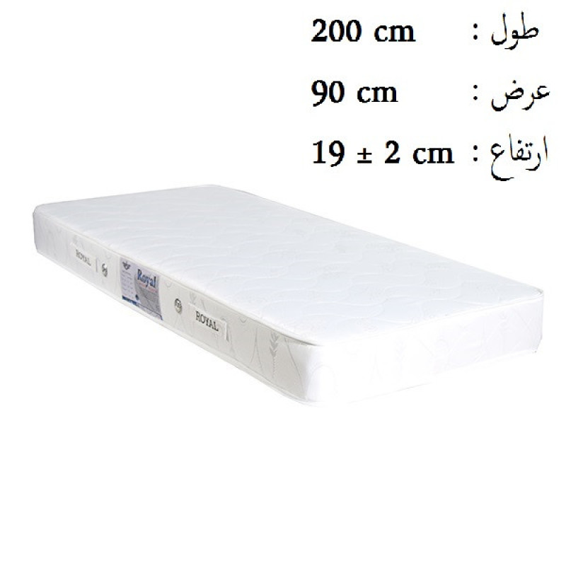 تشک رویال مدل آسایش طبی کد T01 یک نفره سایز 200 × 90 سانتی‌ متر