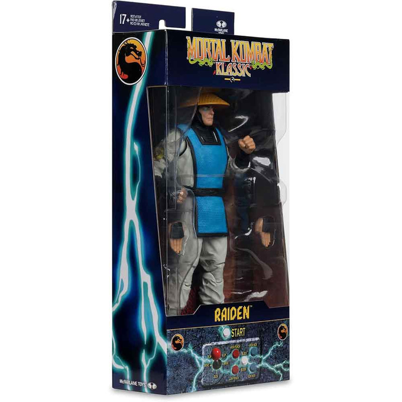 اکشن فیگور مکفارلن تویز مدل رایدن طرح Mortal Kombat ارتفاع 18 سانتی‌متر