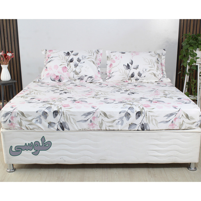 سرویس ملحفه بومرنگ مدل Melika2-160 دونفره 3 تکه