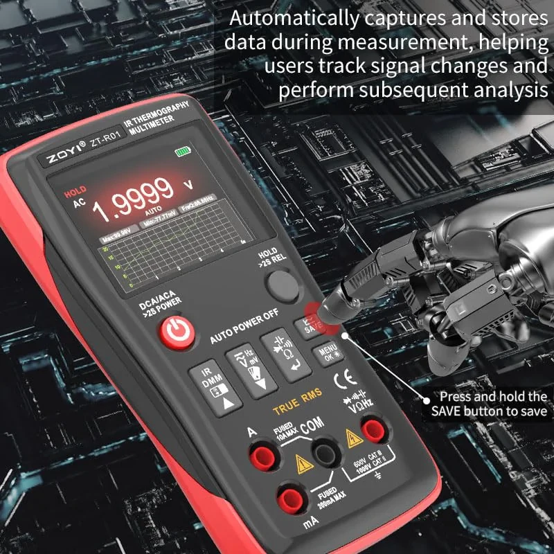 دوربین حرارتی  و مولتی‌متر زویی  مدل ZT-R01  2 IN 1
