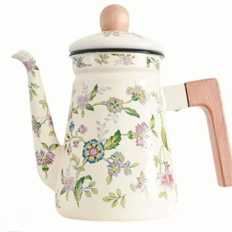 کتری مدل لعابی گلدار