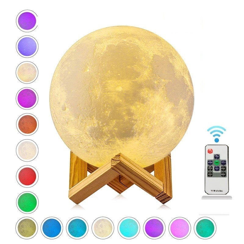 آباژور رومیزی مدل کره ماه کد L7