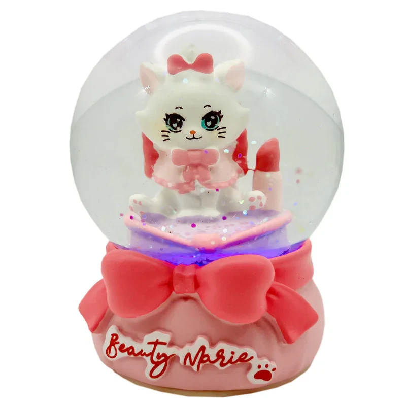 گوی چراغ‌دار مدل BEAUTY MARIE طرح گربه اشرافی کد G7134