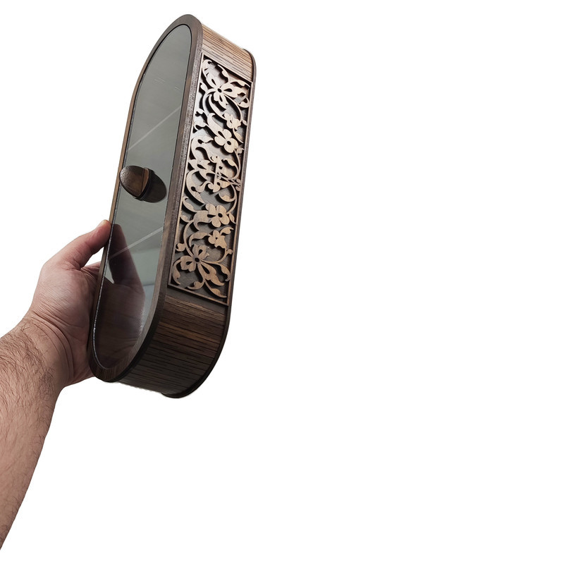 جعبه پذیرایی تکچین کالا مدل LZ-2 با بدنه MDF و در پلکسی