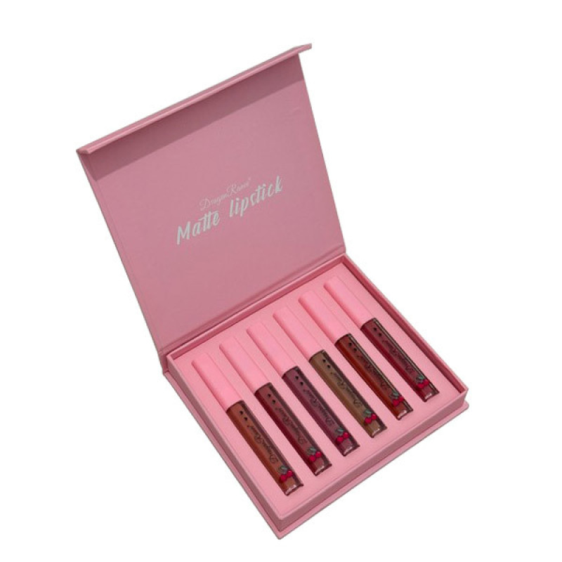 رژ لب مایع مات دراگون رانی مدل Cherry شماره 02 مجموعه 6 عددی