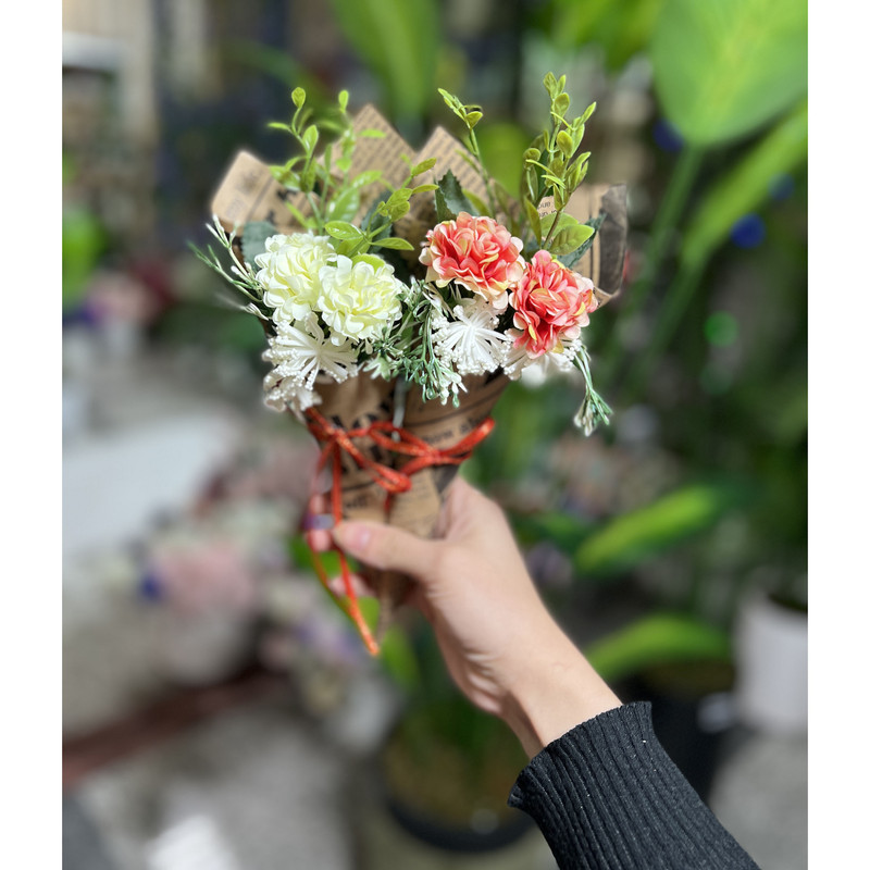 دسته گل مصنوعی مدل میخک مینیاتوری rouz