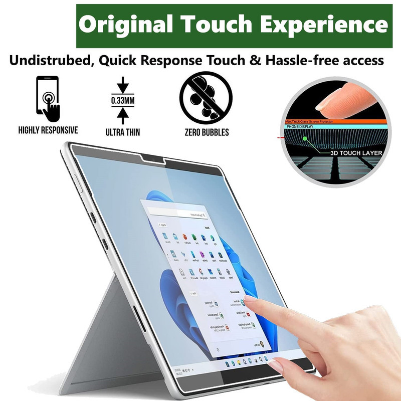 محافظ صفحه نمایش مدل tempered مناسب برای تبلت مایکروسافت Surface Pro 8910