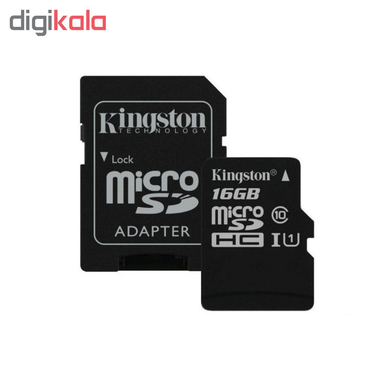 عنوان : کارت حافظه microSDHC کینگستون مدل Canvas Select کلاس 10 استاندارد UHS-I U1 سرعت 80MBps ظرفیت 16 گیگابایت به همراه آداپتور SD