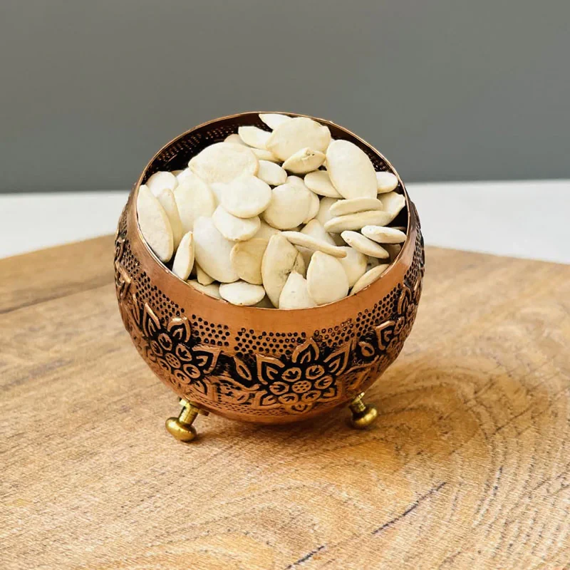 کاسه مسی مدل گوی سه پایه کد ZH245.6