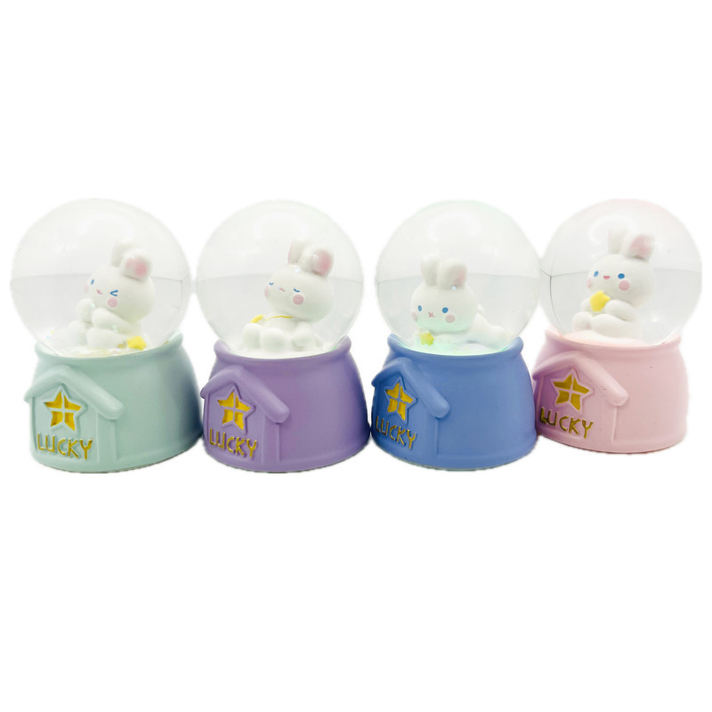 گوی چراغ‌دار مدل Lucky طرح بچه خرگوش خوش شانس کد ABCD1623.15