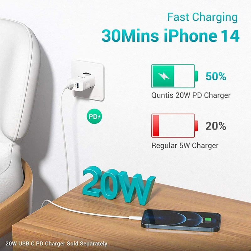 کابل تبدیل USB-C به لایتنینگ سمگپرس مدل دیتا پلاس طول 1 متر