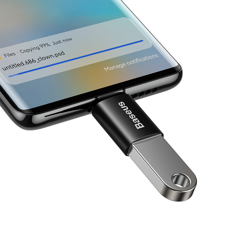 مبدل USB-C به USB-A باسئوس مدل Mini OTG Adaptor