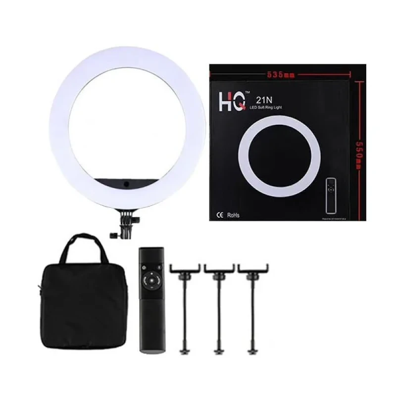 رینگ لایت اچ کیو مدل HQ-21N همراه با سه پایه