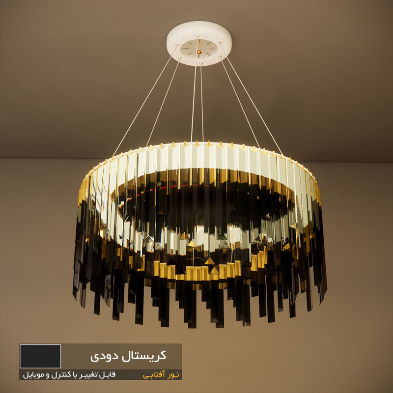 لوستر نورکیا مدل تک حلقه قندیلی کد 1R-55G
