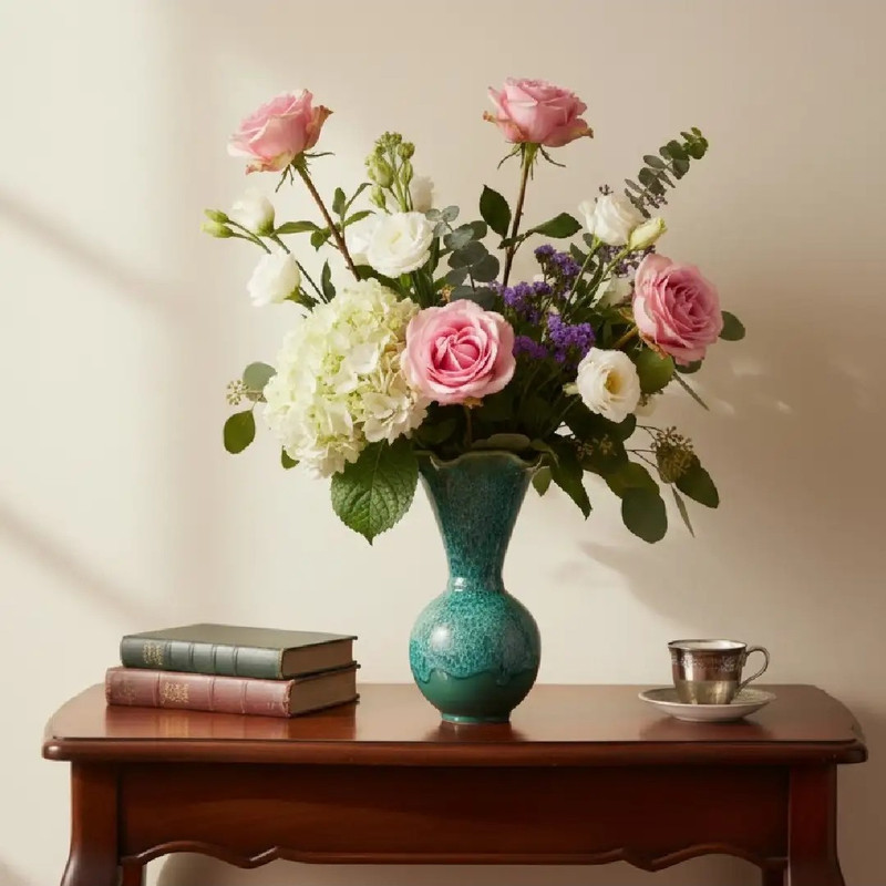 گلدان دکوری مدل شره ای رومیزی مجموعه 2 عددی