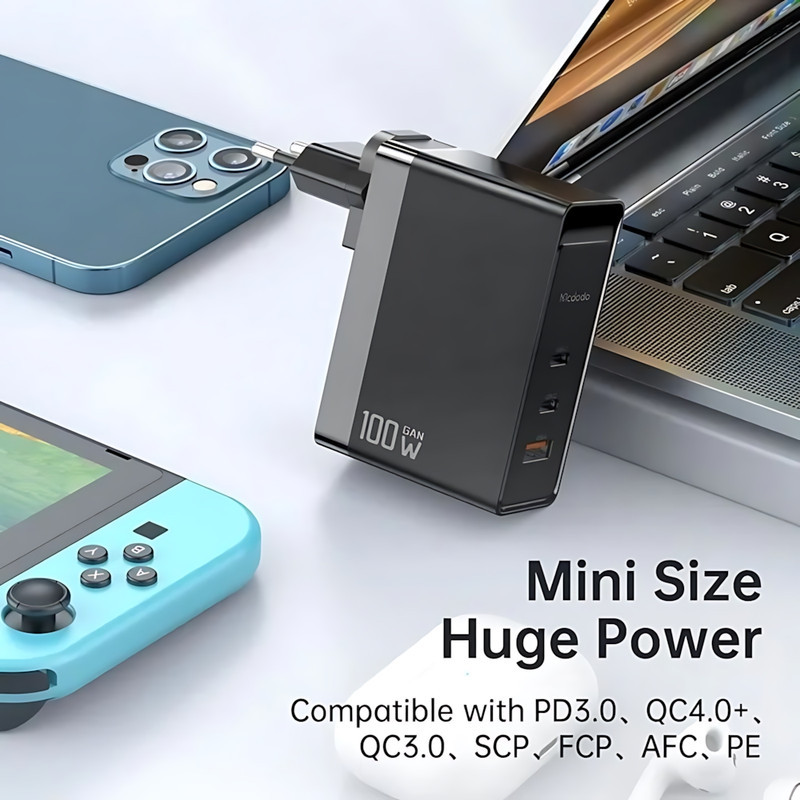 شارژر دیواری 100 وات مک دودو مدل CH-8105 Pro به همراه کابل تبدیل USB-C