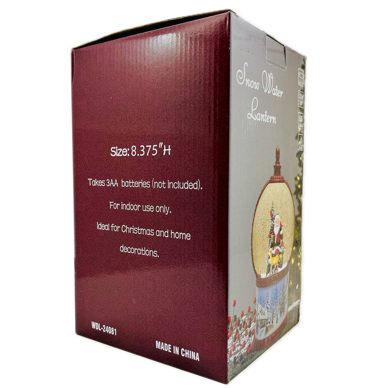 گوی موزیکال مدل پمپی مجسمه چرخشی آدم برفی طرح کریسمس کد RP4198