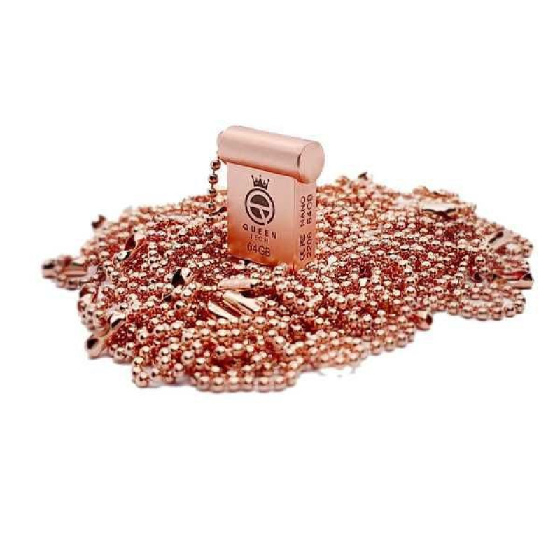 فلش مموری 64 گیگابایت کوئین تک مدل NANO مقاوم در برابر آب، ضربه، شوک، گرد و غبار، ضد خش و اثر انگشت