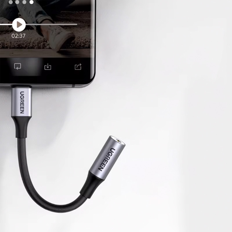 مبدل USB-C به جک 3.5 میلیمتری یوگرین مدل AV161-80154