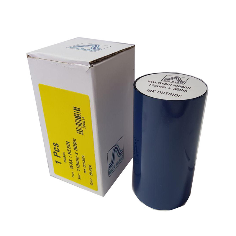 ریبون پرینتر لیبل زن نیک براز مدل WAXRESIN 110mm x 300m