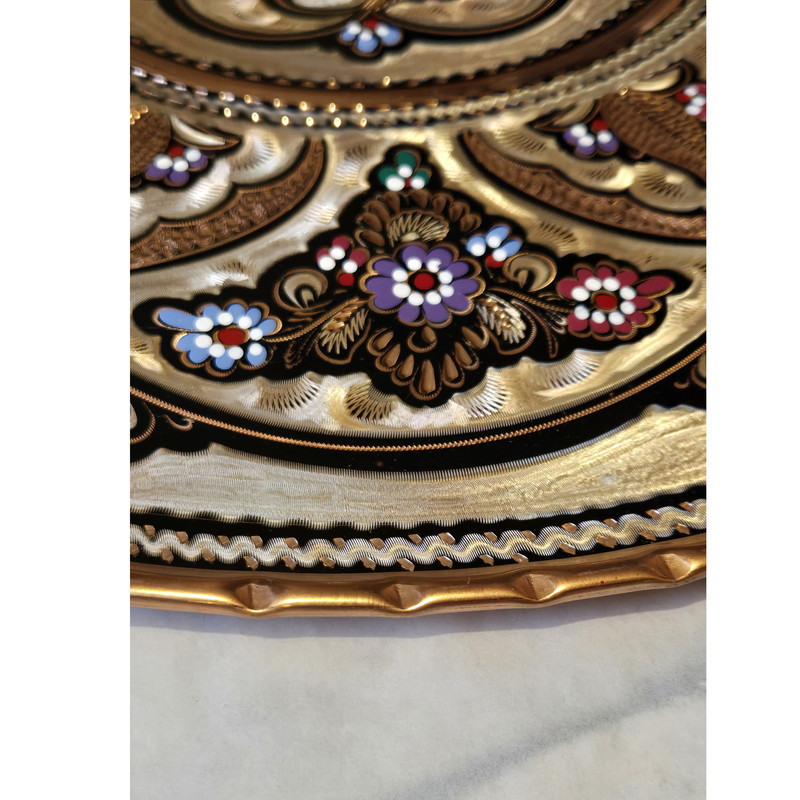سینی میناکاری مدل لب کنگره ای کد 01881