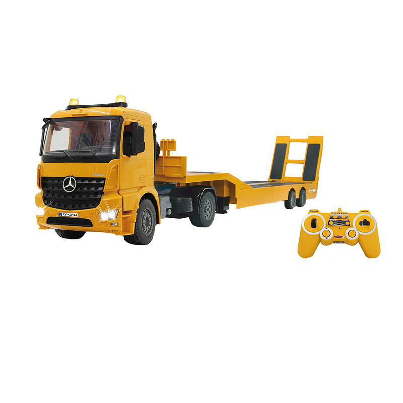 ماشین بازی کنترلی دبل ای مدل Mercedes Benz Arocs Flat Bed Trailer