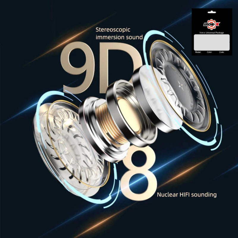 هندزفری آیرون ایکس مدل RM-710 با نویز کنسلینگ میکروفون (ENC)، اتصال از طریق جک 3.5 میلی متری صدا