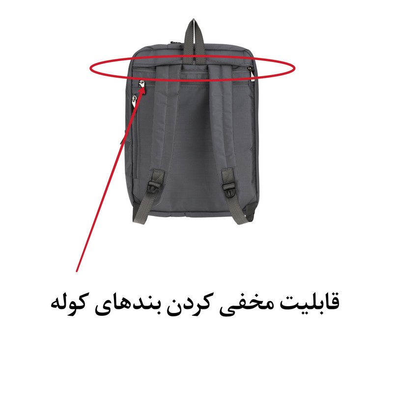 کوله پشتی لپ تاپ تنسر مدل 01115 مناسب برای لپ تاپ  15.6 اینچی