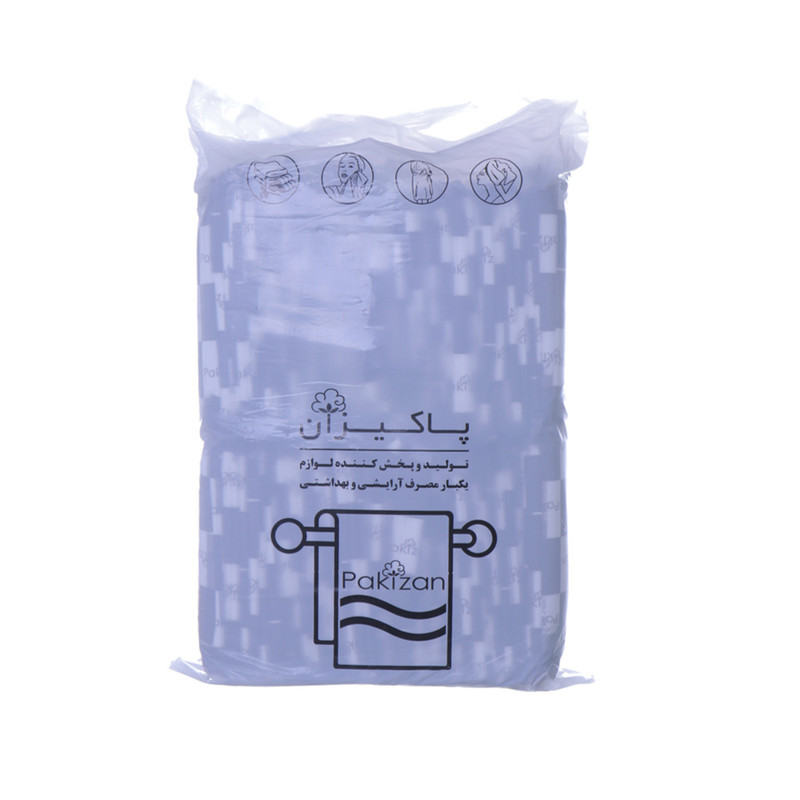 حوله یکبار مصرف پاکیزان مدل ab سایز 80 × 40 سانتی‌ متر بسته 50 عددی