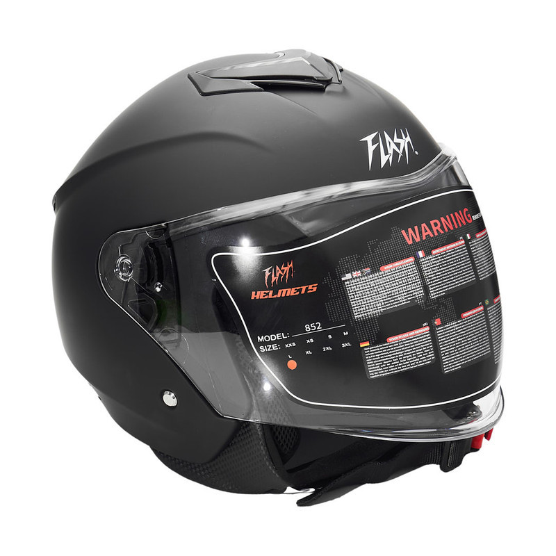 کلاه کاسکت بدون فک فلش مدل 852 matt black