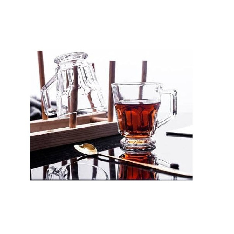 لیوان دلی گلس مدل کازابلانکا طرح پاشاباغچه کد 1369N بسته شش عددی