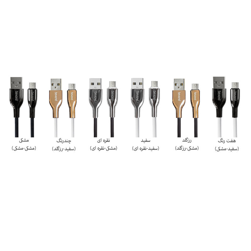 کابل تبدیل USB به MicroUSB بیاند مدل BA-578 FAST CHARGE طول 1 متر بسته ده عددی