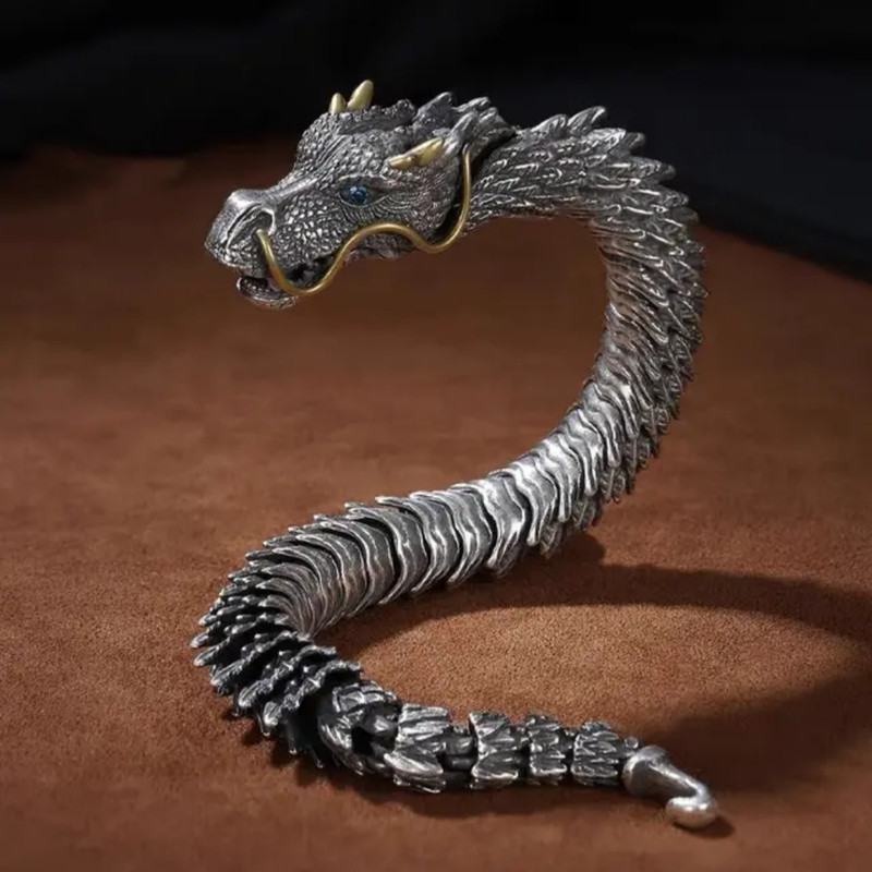 دستبند مردانه مدل Dragon کد 01
