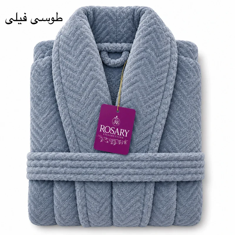 حوله پالتویی روزاری مدل تورال سایز 125×130 سانتی متر مناسب برای محدوده قد 165 تا 190 سانتی متر