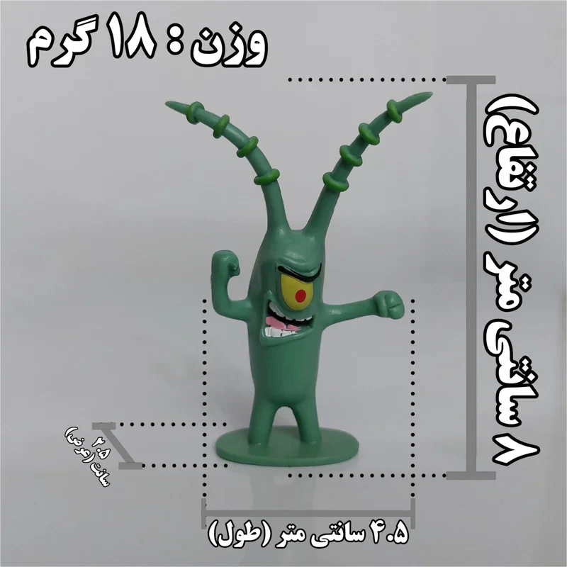 فیگور مدل باب اسفنجی کد PA2 مجموعه 6 عددی