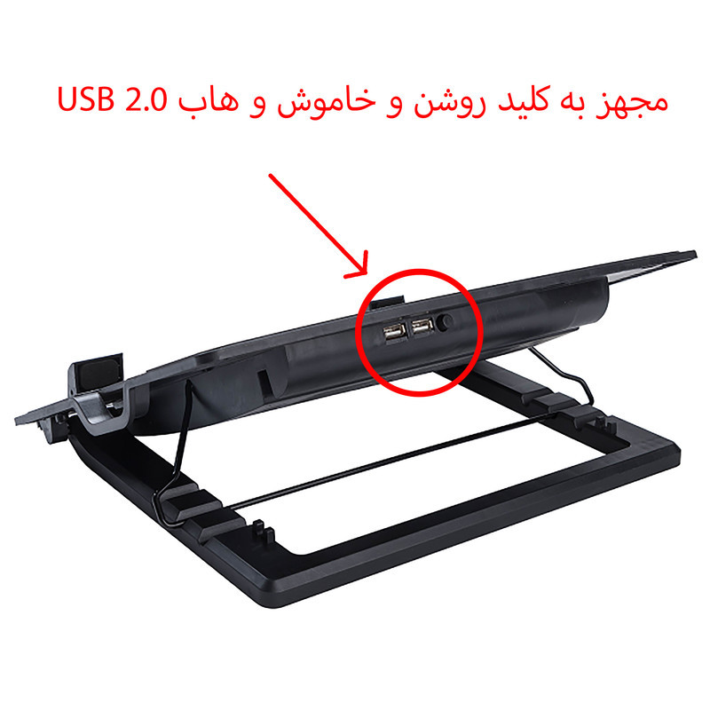 پایه خنک کننده لپ تاپ لوتوس مدل ICE BLUE LIGHT GF-213