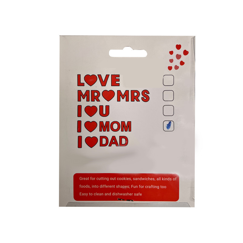 کاتر شیرینی پزی مدل I LOVE MOM مجموعه 4 عددی