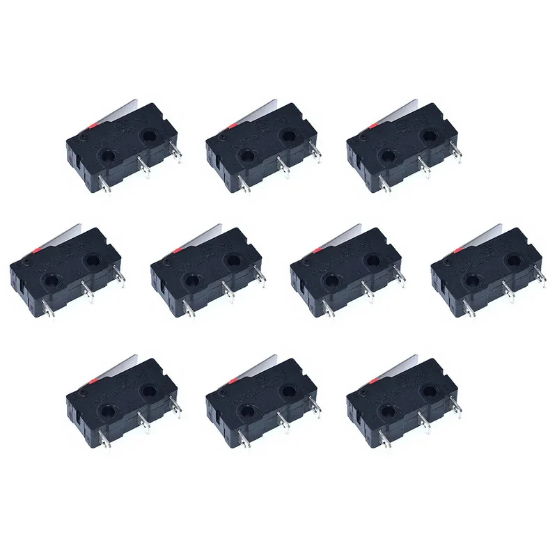 میکرو سوئیچ اهرم دار مدل 5A-125-250V بسته 10 عددی