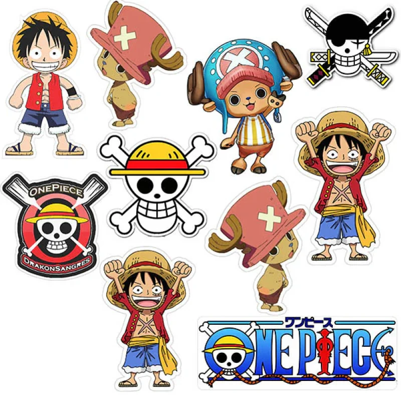 استیکر تزئینی موبایل و تبلت راتیانا مدل one piece بسته 10 عددی