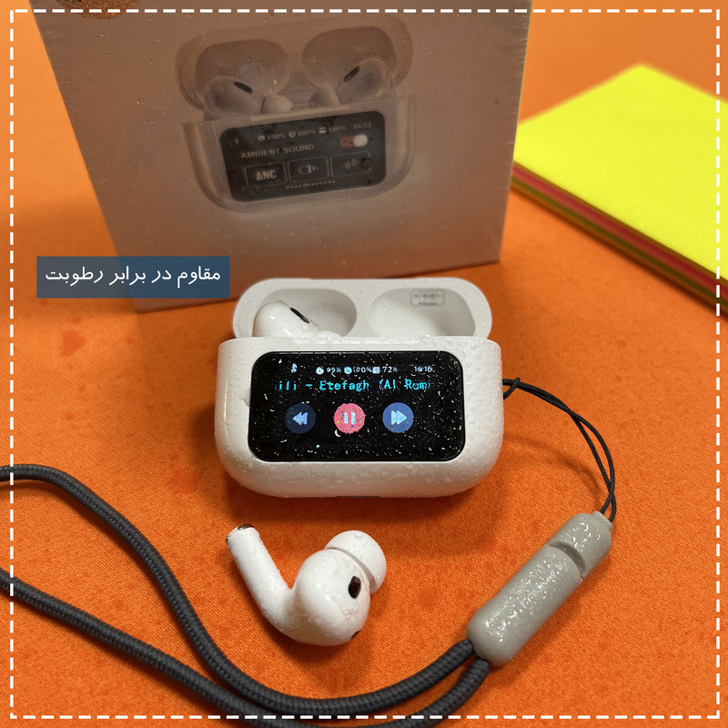 هدفون بلوتوثی مدل PJD Pro2nd V5.4 Light دارای نویز کنسلینگ فعال (ANC)، درگاه شارژ USB Type-C، شارژ بی سیم، پشتیبانی از فرمان لمسی، نمایشگر روی صفحه محفظه شارژ، نشانگر LED