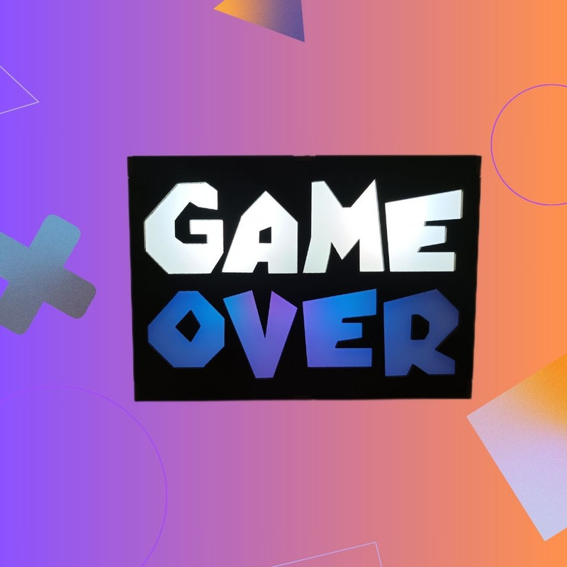 آیکون لایت گیم لند پلاس مدل GAME OVER