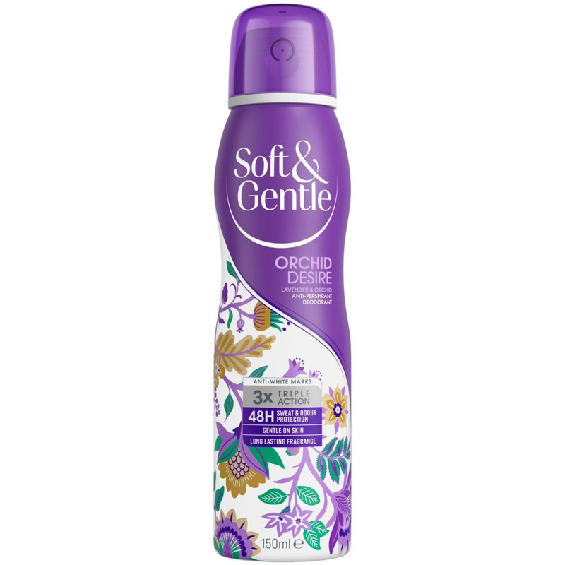 اسپری دئودرانت زنانه سافت اند جنتل مدل ORCHID DESIRE حجم ۱۵۰ میلی‌لیتر