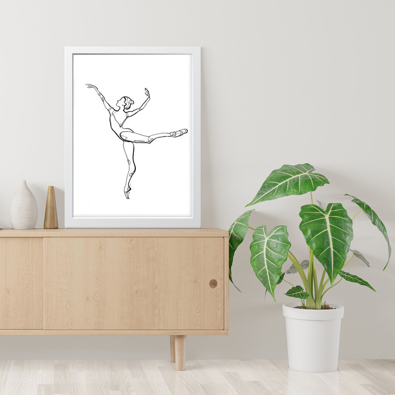 تابلو مدل باله Ballet کدS0120-w