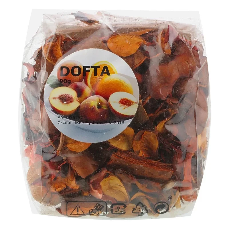گل خشک معطر آیکیا مدل Dofta هلو رسیده و پرتقال تازه وزن 60 گرم