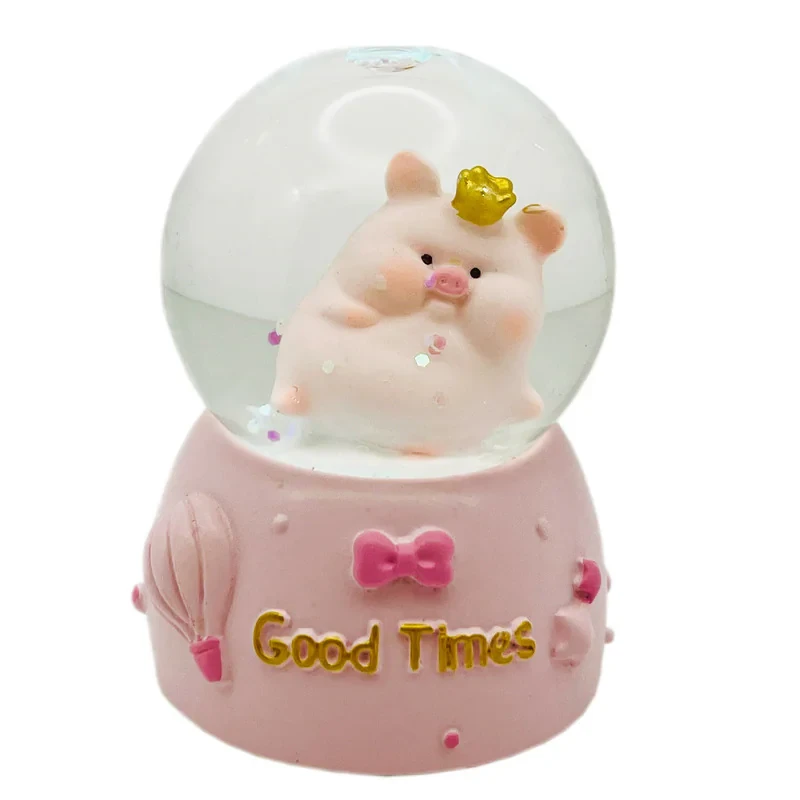 گوی چراغ‌دار مدل  Good Times طرح بچه خوک تاج به سر کد B1623.15