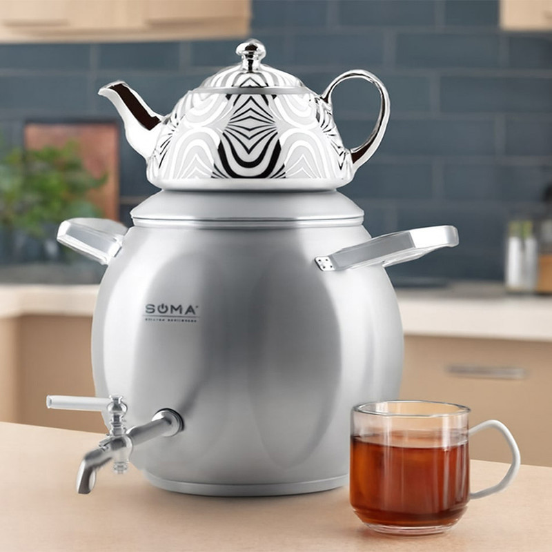 ست کتری و قوری سوما مدل so-7117 گنجایش کتری 6 لیتر گنجایش قوری 15 لیتر