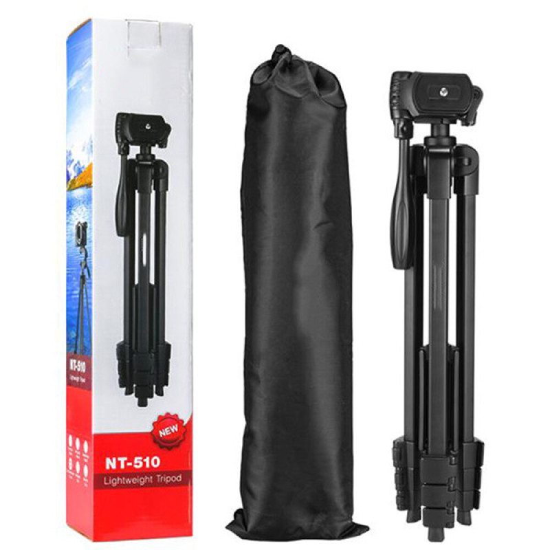 سه پایه دوربین نست مدل NT-510 به همراه گیره نگهدارنده موبایل