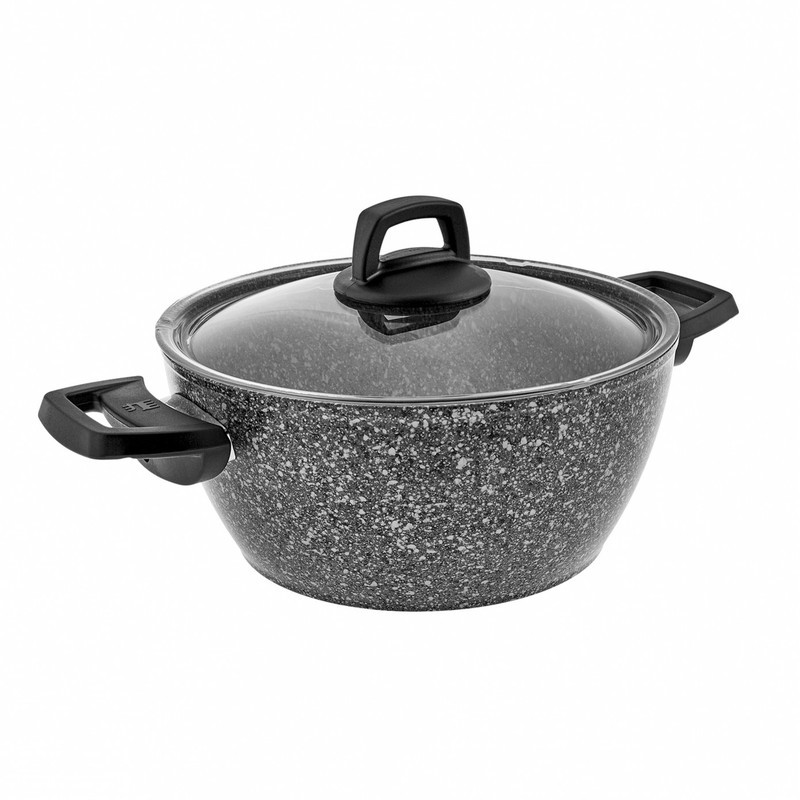 سرویس قابلمه وتابه بیوگرانیتی 9 پارچه کاراجا مدل Biogranit Grey Stone