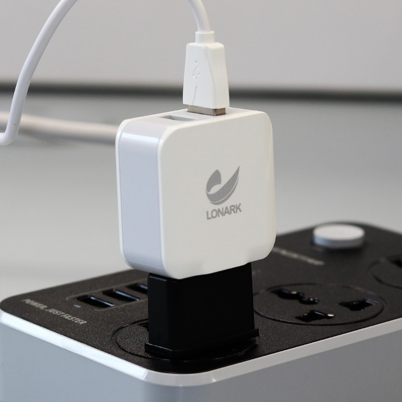 شارژر دیواری 12 وات لونارک مدل LW55 به همراه کابل تبدیل Micro USB